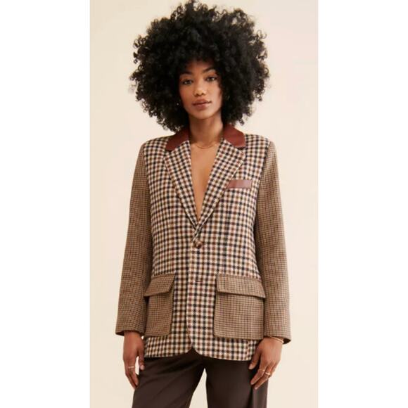 Steve Madden Jackets & Blazers - Steve Madden Carolina Oversized Blazer, Brown Plaid, NWT